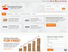Tablet Screenshot of european-cargo.com